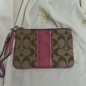 Coach Pink Wristlet Wallet